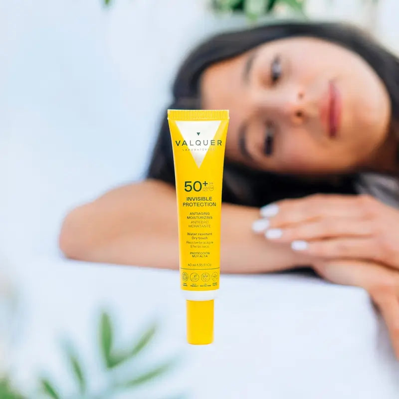 Valquer Sunscreen Gesichts-Sonnenschutz 50+ Unsichtbarer Schutz, 40 ml