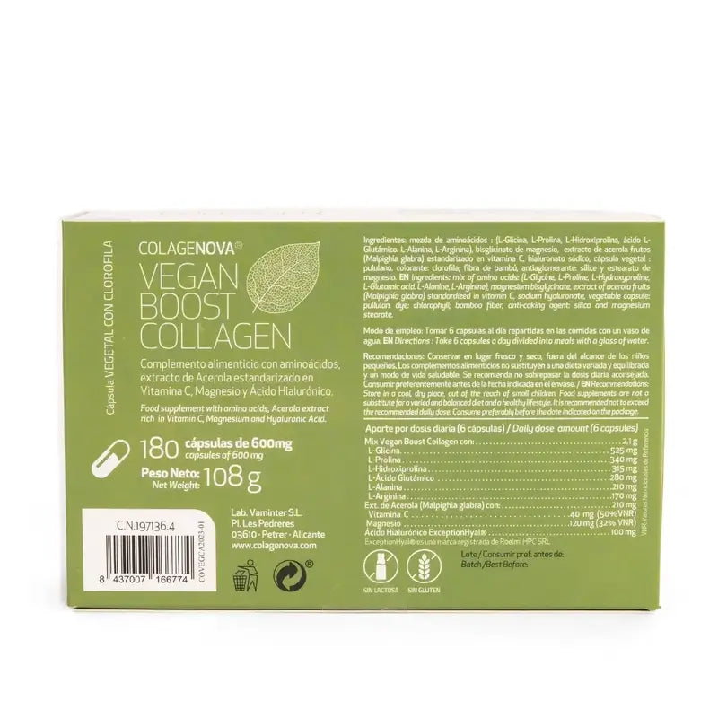 Colagenova Vegan Boost 30 Tage, 180 Kapseln