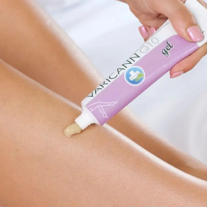 Varicann Q10 - Natürliche & Vegane Hanf Gel Müde Beine Relief , 70 gr