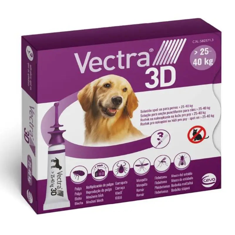 Vectra 3D Hund 25-40 kg, 3 Pipetten