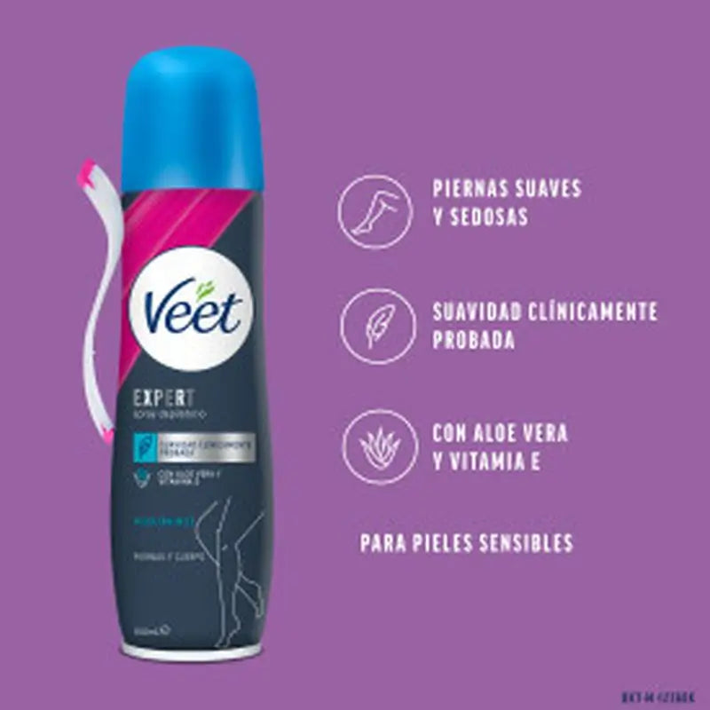 Veet Expert Enthaarungsspray Körper & Beine Empfindliche Haut, 150Ml