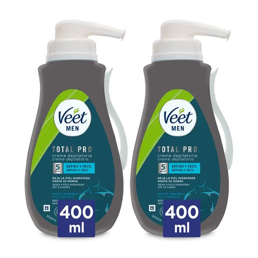 Veet Men Sensitive Skin Enthaarungscreme, 2x400ml