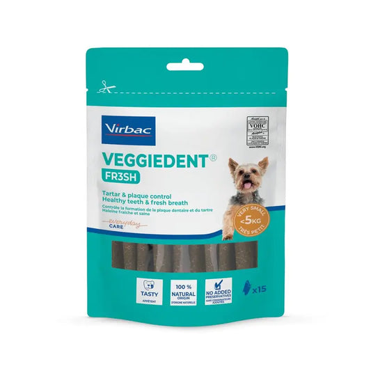 Virbac Veggiedent Fr3sh XS, Zahnpflege-Snacks für Hunde sehr kleiner Rassen