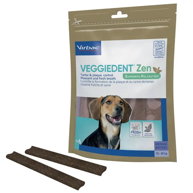 Virbac Veggiedent Zen M, Zahnsnack für Hunde mittlerer Rassen