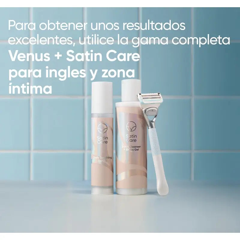 Venus Satin Care 2 in 1 Reinigungsgel + Intimbereich Enthaarung, 190 Ml