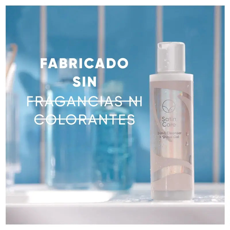 Venus Satin Care 2 in 1 Reinigungsgel + Intimbereich Enthaarung, 190 Ml