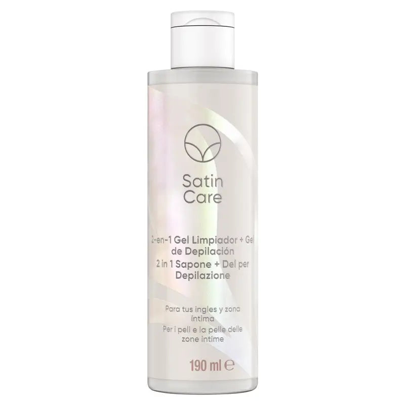 Venus Satin Care 2 in 1 Reinigungsgel + Intimbereich Enthaarung, 190 Ml