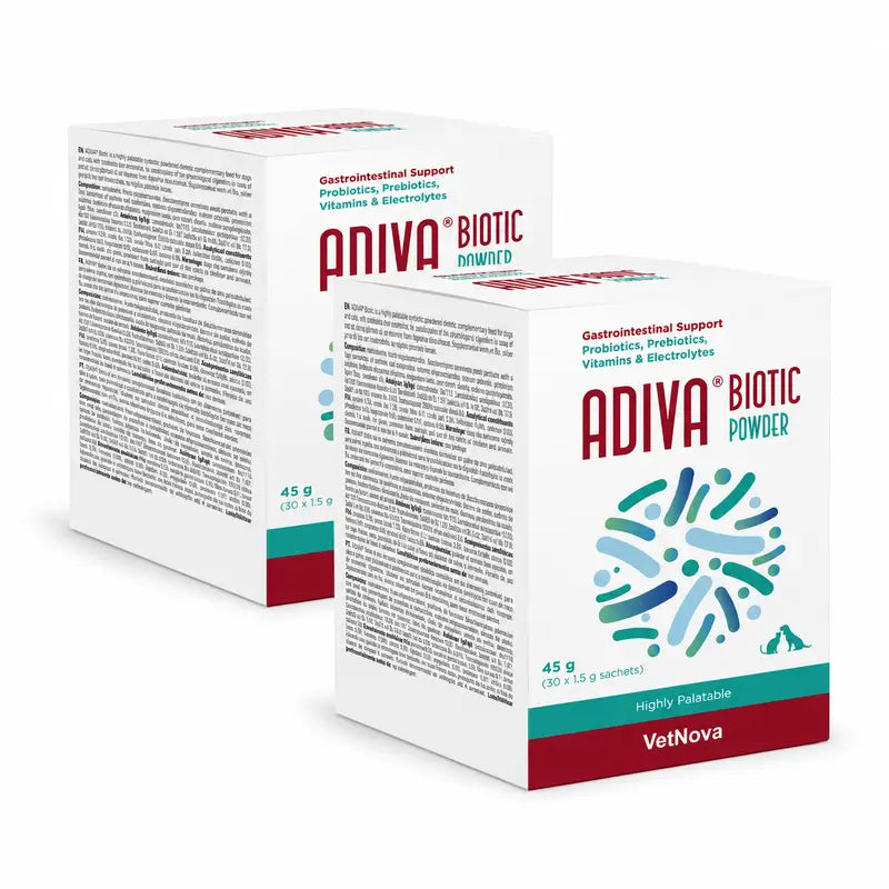 Vetnova Adiva Biotic Powder, Beutel, Packung mit 2 x 30 x 1,5 g