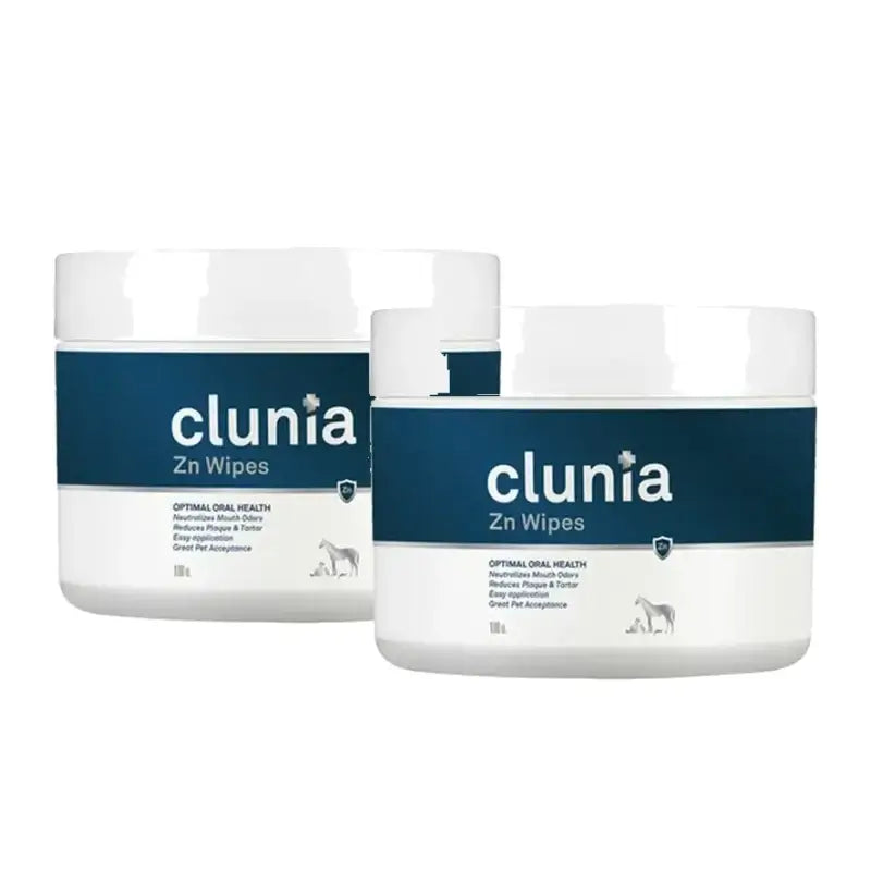 Vetnova Clunia Zn Zahnpflegetücher, 100 Stück, 2er-Pack