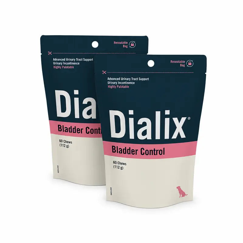 Vetnova Dialix Bladder Control, Packung mit 2 x 60 Kausnacks, Snack für Hunde