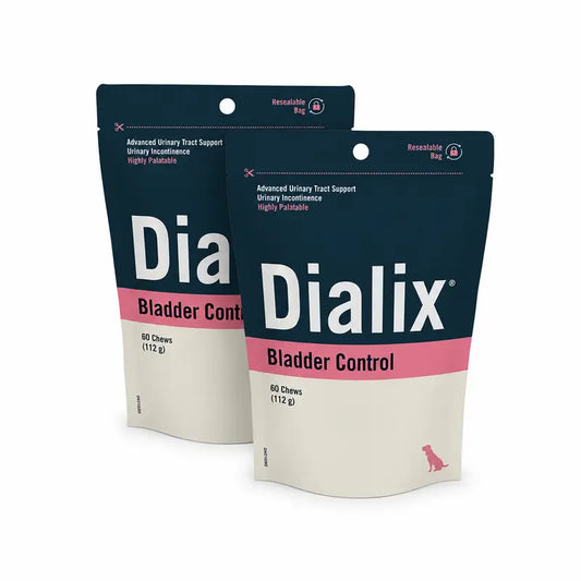 Vetnova Dialix Bladder Control, Packung mit 2 x 60 Kausnacks, Snack für Hunde
