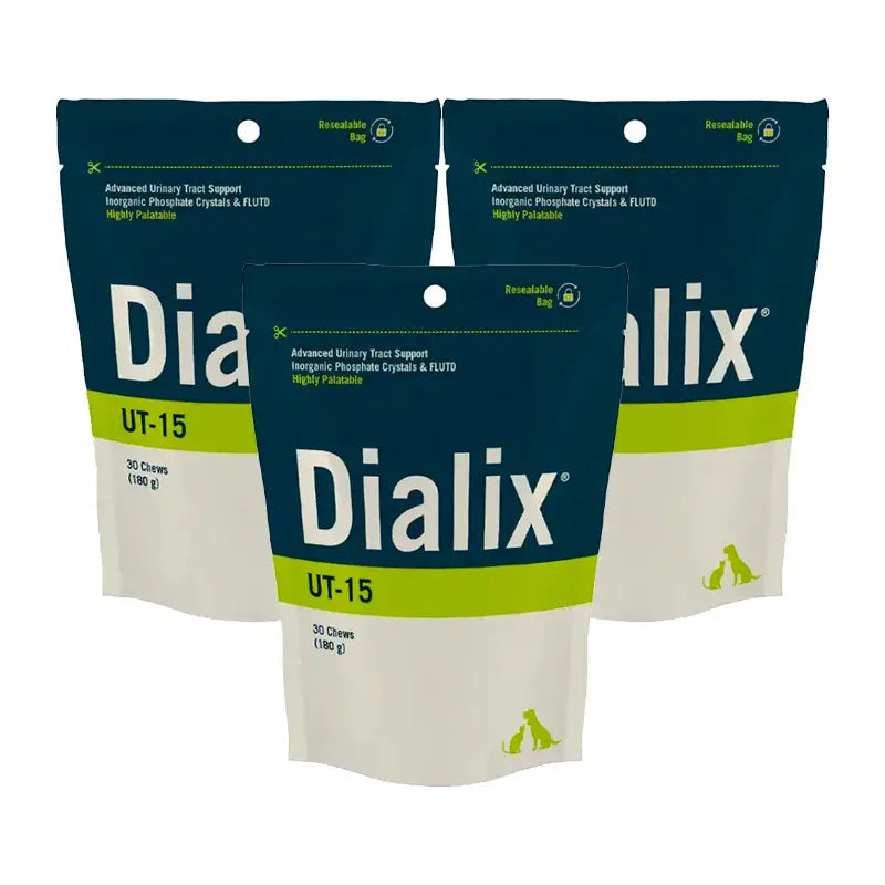 Vetnova Dialix UT-15, Packung 3 x 30 Kaugummis