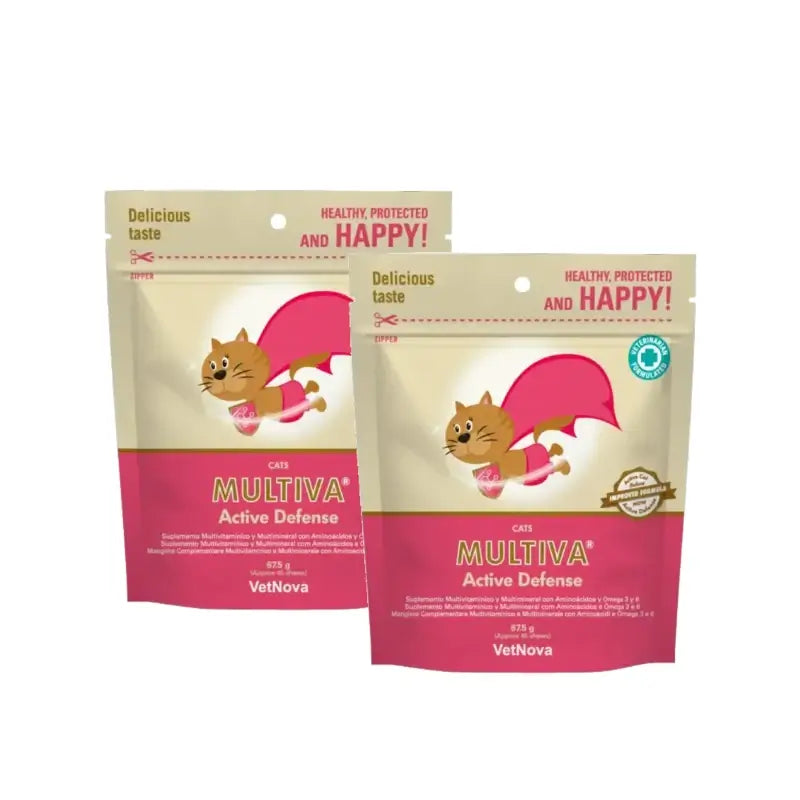 Vetnova Multiva Active Defense für Katzen, 45 Kausnacks, 2er-Pack