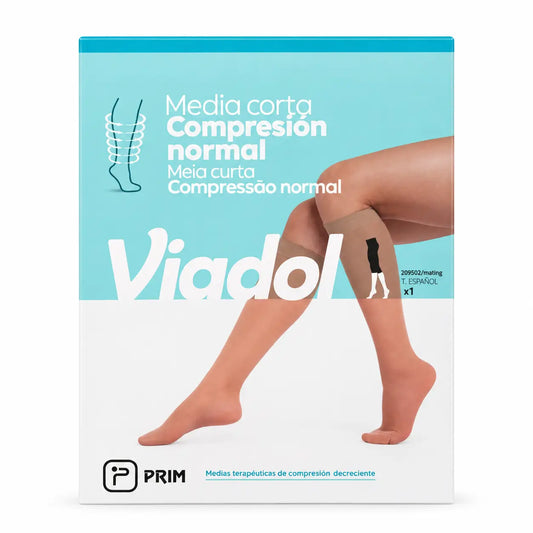 VIADOL Kurzstrumpf normal beige Übergröße