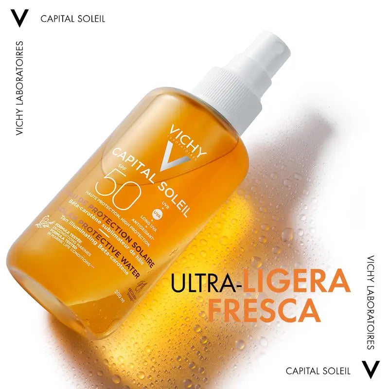 Vichy Capital Soleil Schützende Sonnencreme Sonnenschutz SPF 50 Radiance, 200 ml