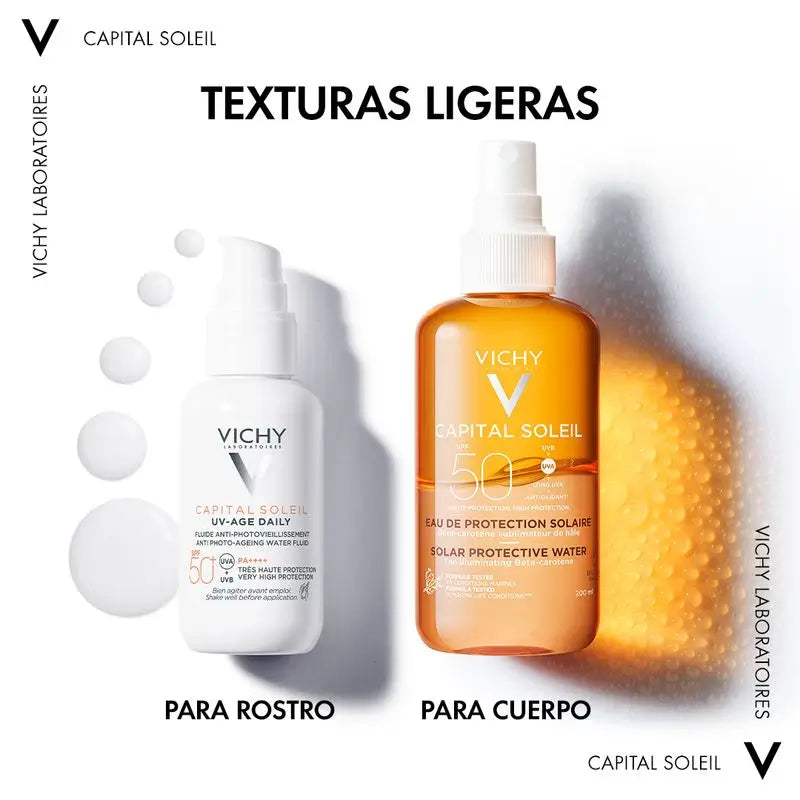 Vichy Capital Soleil Schützende Sonnencreme Sonnenschutz SPF 50 Radiance, 200 ml
