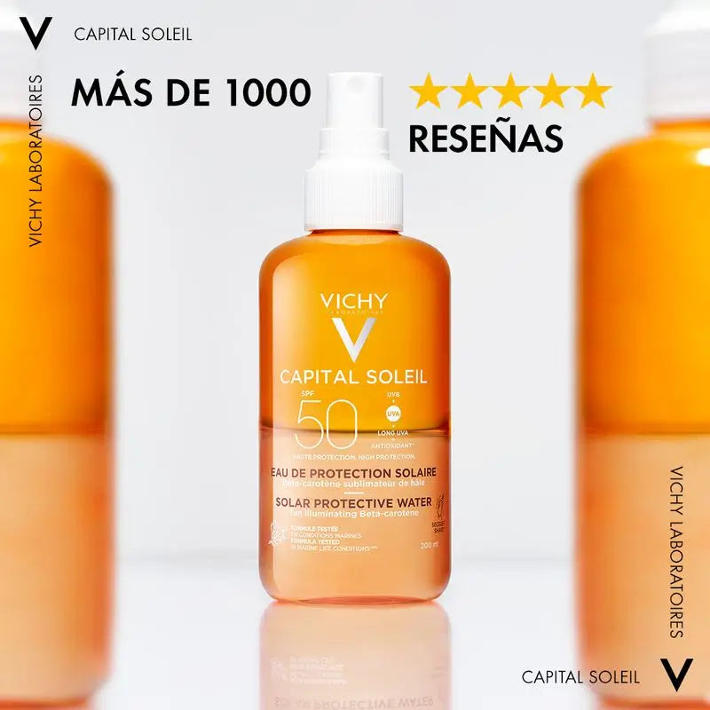 Vichy Capital Soleil Schützende Sonnencreme Sonnenschutz SPF 50 Radiance, 200 ml