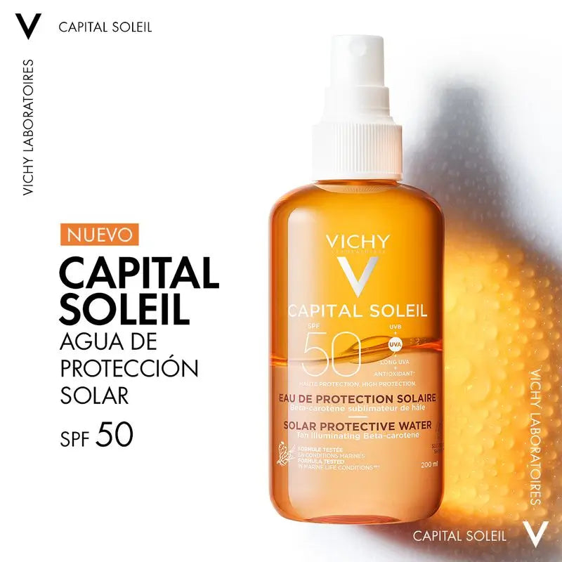 Vichy Capital Soleil Schützende Sonnencreme Sonnenschutz SPF 50 Radiance, 200 ml