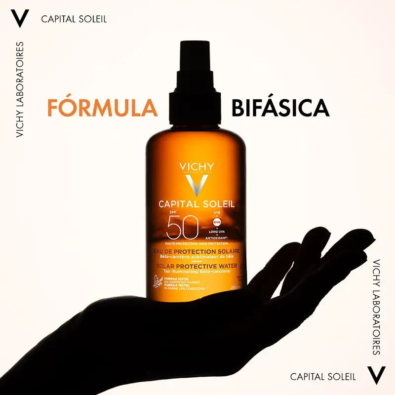 Vichy Capital Soleil Schützende Sonnencreme Sonnenschutz SPF 50 Radiance, 200 ml