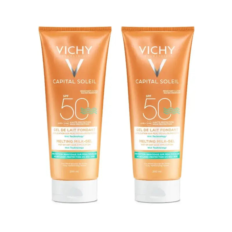 Vichy Capital Soleil Feuchtigkeits-Milch-Gel Spf 50, 2X200 Ml