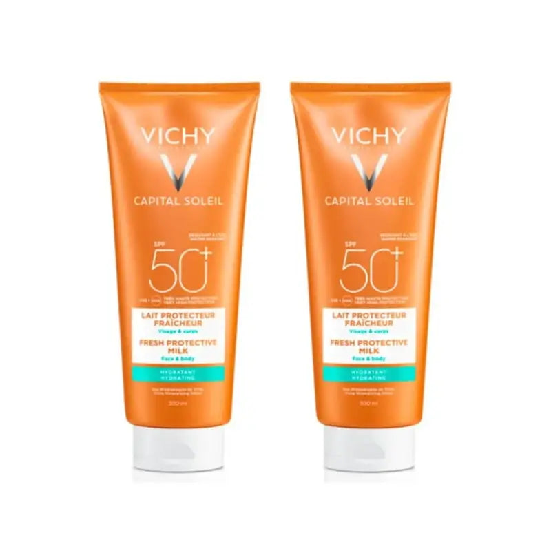Vichy Capital Soleil Schützende Feuchtigkeitsmilch Spf 50, 2X300 Ml