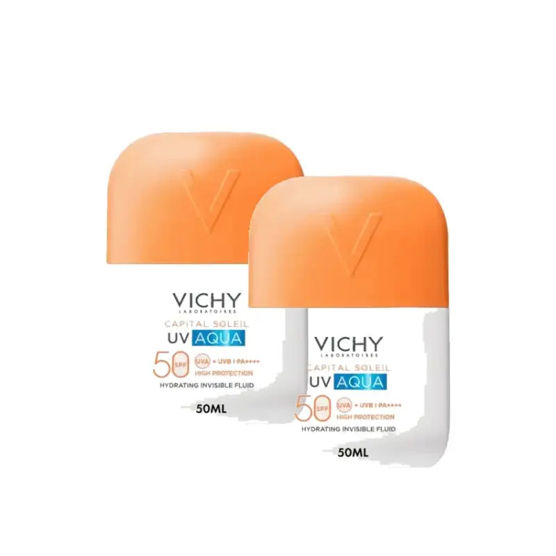 Vichy Capital Soleil UV Aqua Unsichtbares Fluid LSF 50, 50 ml, 2er-Pack