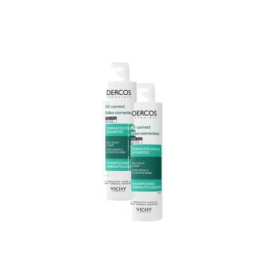 Vichy Dercos Technique Shampoo zur Talgregulierung für fettiges Haar, 200 ml, 2er-Pack