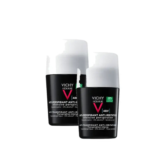Vichy Homme 48-Stunden-Deodorant für empfindliche Haut, Roll-On, 50 ml, 2er-Pack
