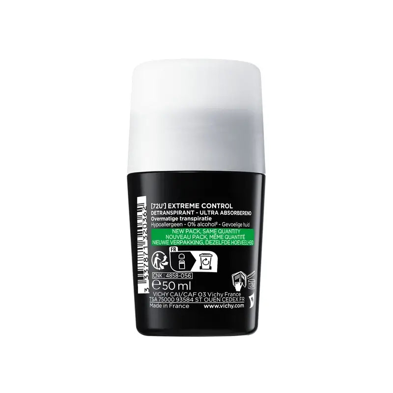 Vichy Homme Extreme Control Anti-Transpirant Deodorant 72H Roll-On 50 ml