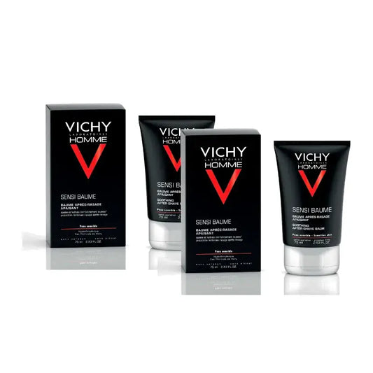 Vichy Homme Sensi-Baume Beruhigender After-Shave-Balsam 75 ml, 2er-Pack
