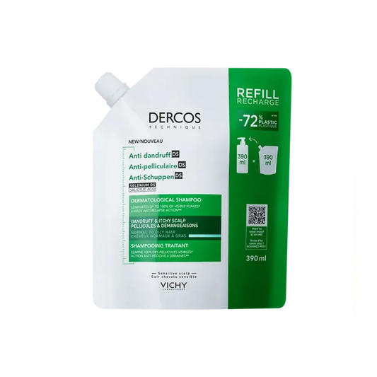 Vichy Dercos Technique Ecorefill Anti-Ölige Schuppen Shampoo, 390 ml