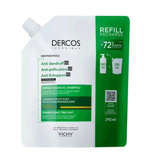 Vichy Dercos Technique Ecorefill Shampoo für trockene Schuppen