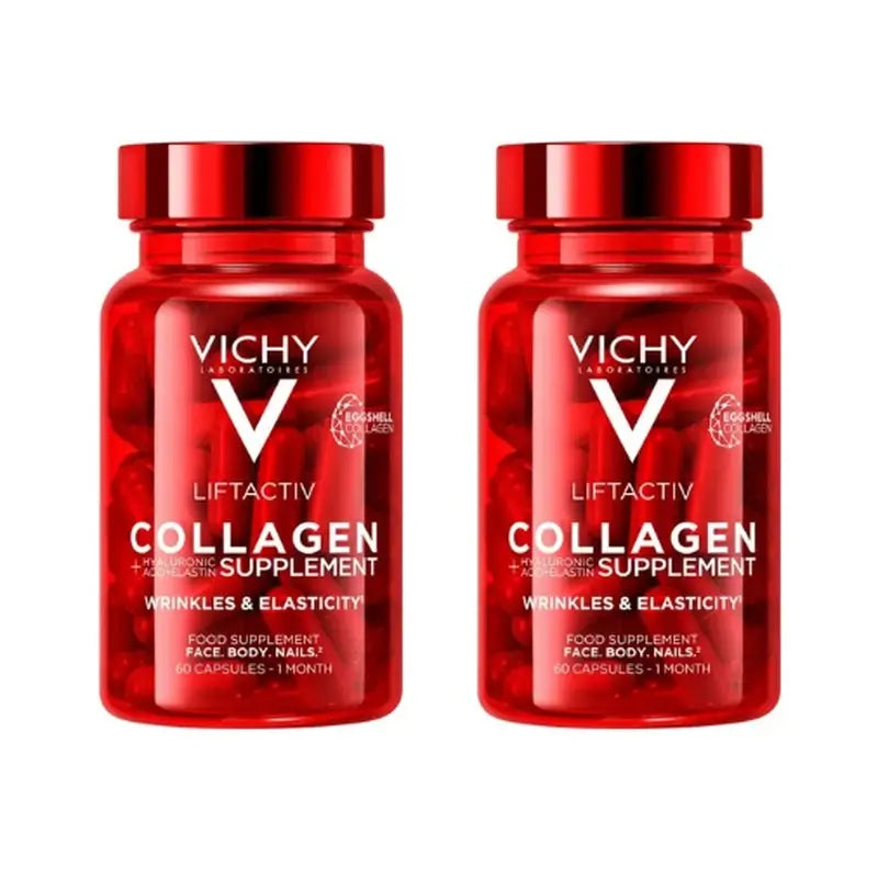 Vichy Liftactiv Anti-Aging Kollagen mit Vitaminen und Mineralien, 2X60 Kapseln