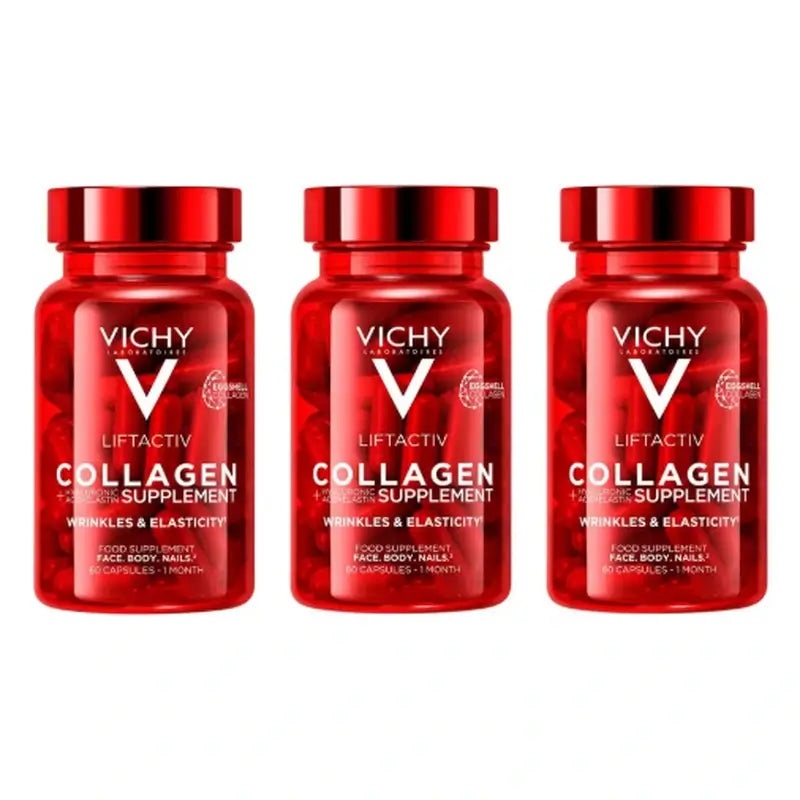Vichy Liftactiv Anti-Aging Kollagen mit Vitaminen und Mineralien, 3X60 Kapseln