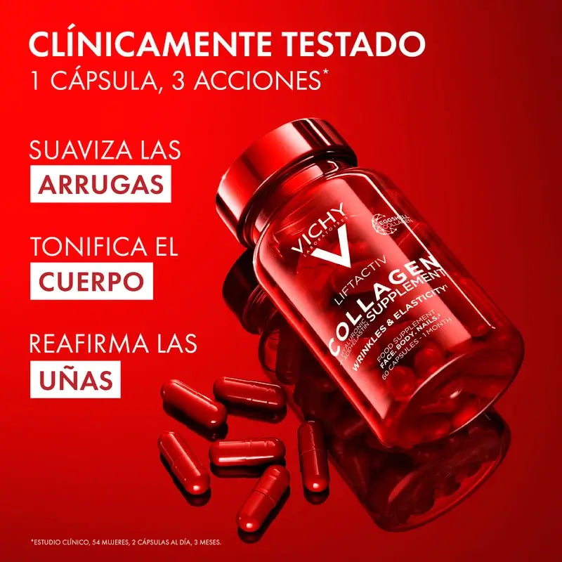 Vichy Liftactiv Anti-Aging Kollagen mit Vitaminen und Mineralien, 60 Kapseln