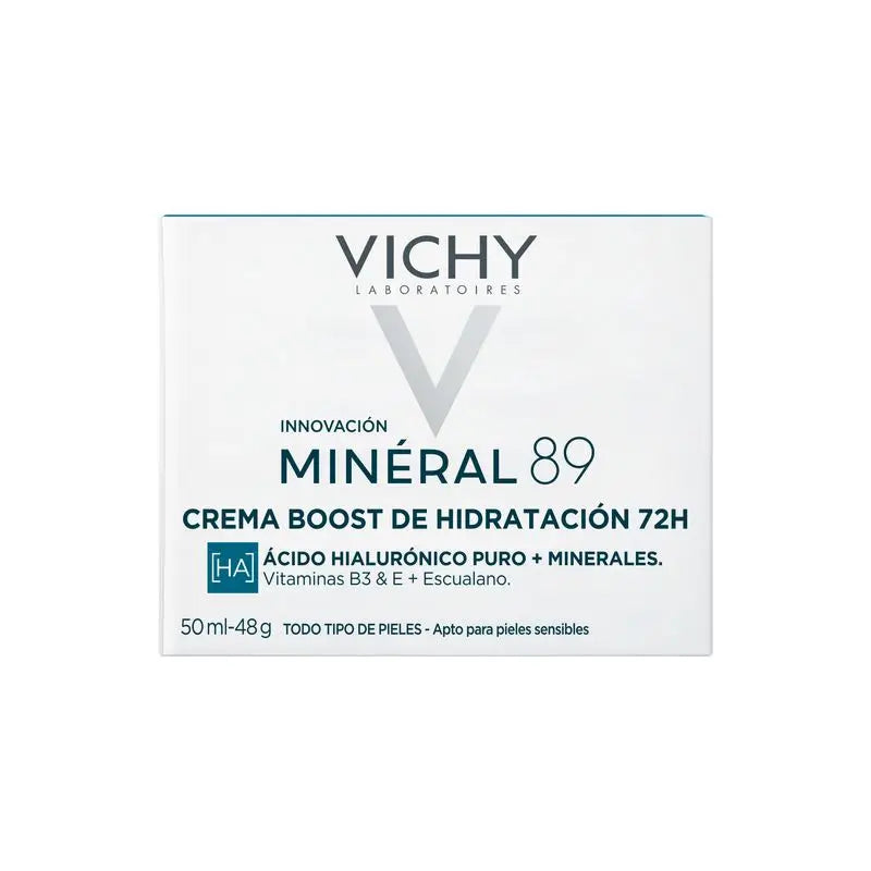 Vichy Minéral 89 Feuchtigkeitscreme 72H Leicht, 50 ml