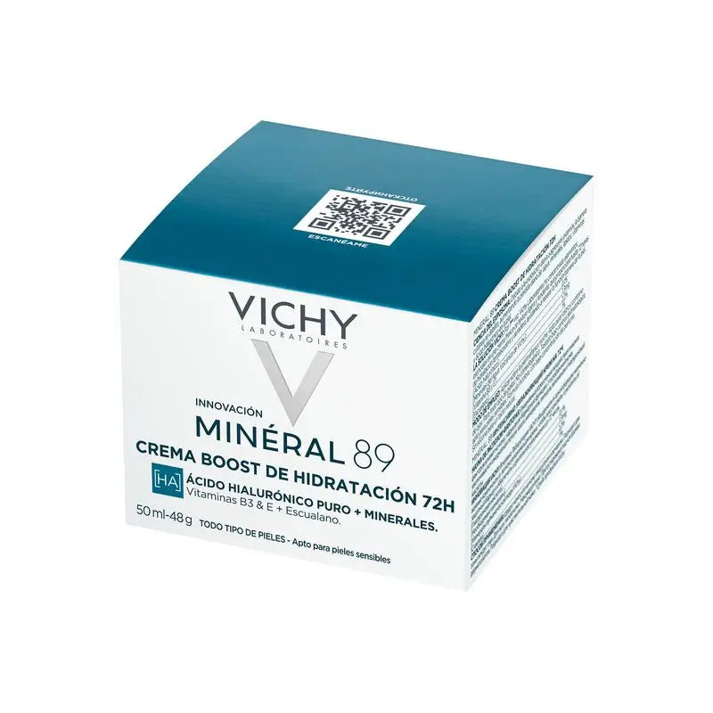 Vichy Minéral 89 Feuchtigkeitscreme 72H Leicht, 50 ml