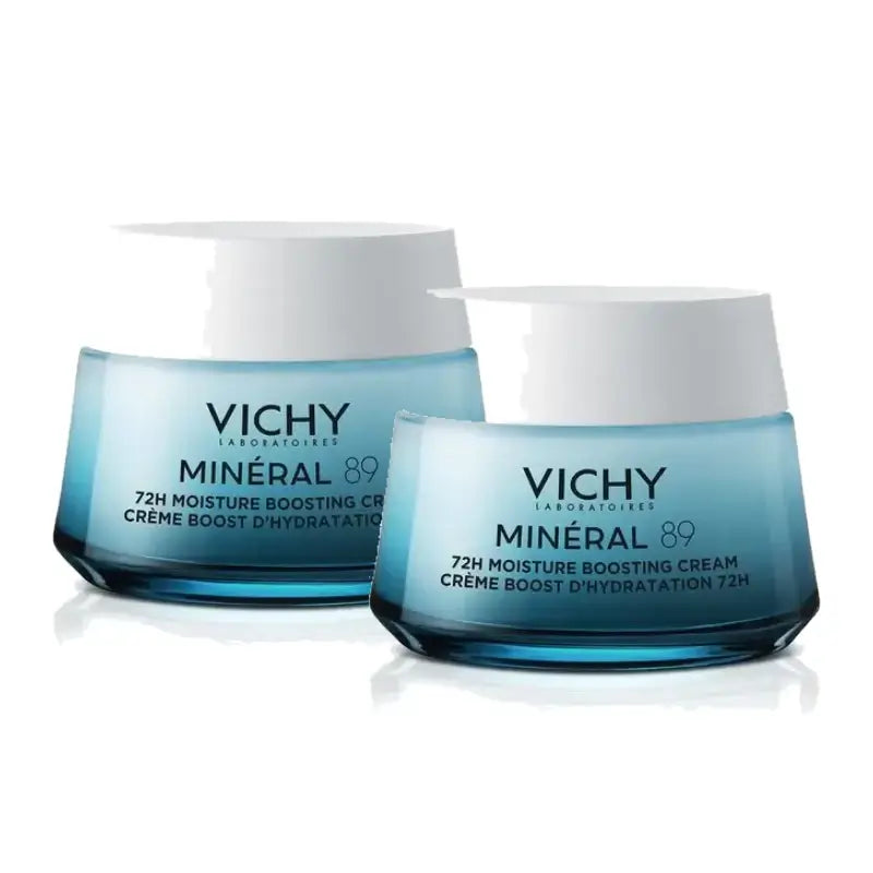 Vichy Minéral 89 Leichte Feuchtigkeitscreme für 72 Stunden, 50 ml, 2er-Pack