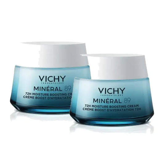 Vichy Minéral 89 Leichte Feuchtigkeitscreme für 72 Stunden, 50 ml, 2er-Pack
