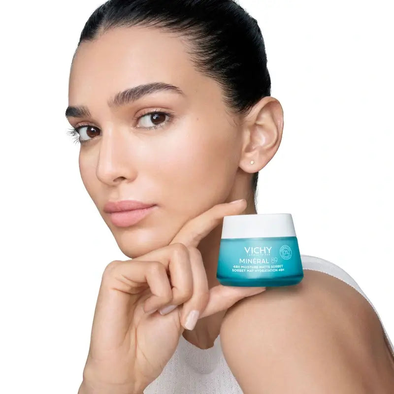 Vichy Mineral 89 Matte Feuchtigkeits-Sorbet-Gel 48H mit Hyaluronsäure , 50 ml