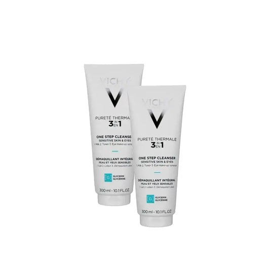 Vichy Pureté Thermale 3-in-1-Gesichtsreiniger 300 ml, 2er-Pack