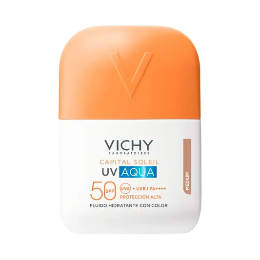 Vichy Solar Uv Aqua Hydrating Fluid Spf50 Mitteltönig, 50 ml
