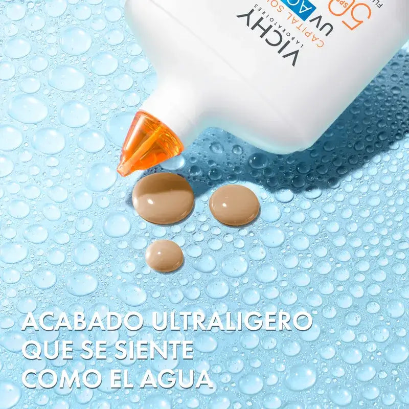 Vichy Solar Uv Aqua Hydrating Fluid Spf50 Mitteltönig, 50 ml