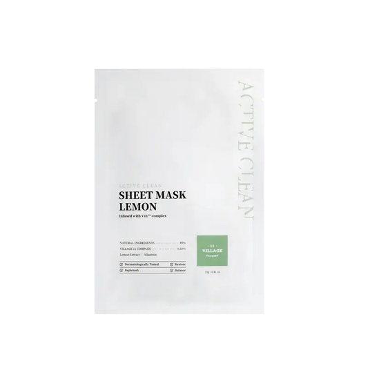 Village 11 Factory Active Clean Sheet Zitrone Maske, 23 Gramm