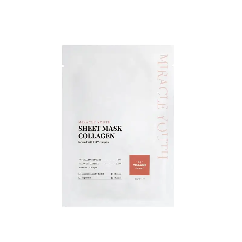 Village 11 Factory Miracle Youth Sheet Collagen Maske, 23 Gramm