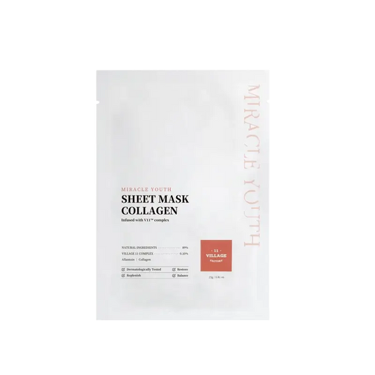 Village 11 Factory Miracle Youth Sheet Collagen Maske, 23 Gramm