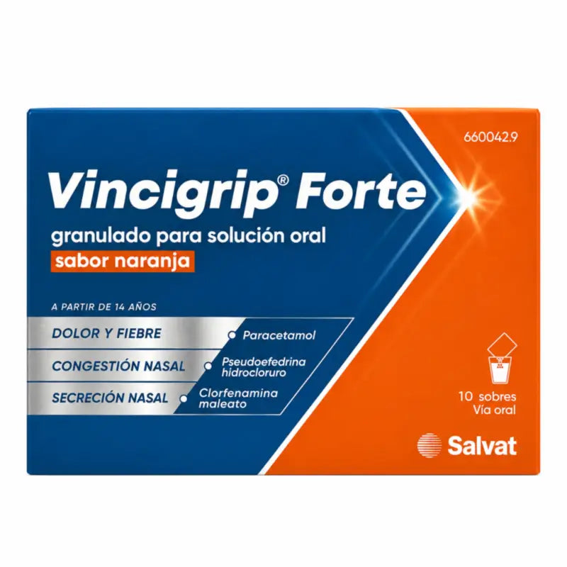 Vincigrip Forte Lösung zum Einnehmen Orange 10 Portionsbeutel