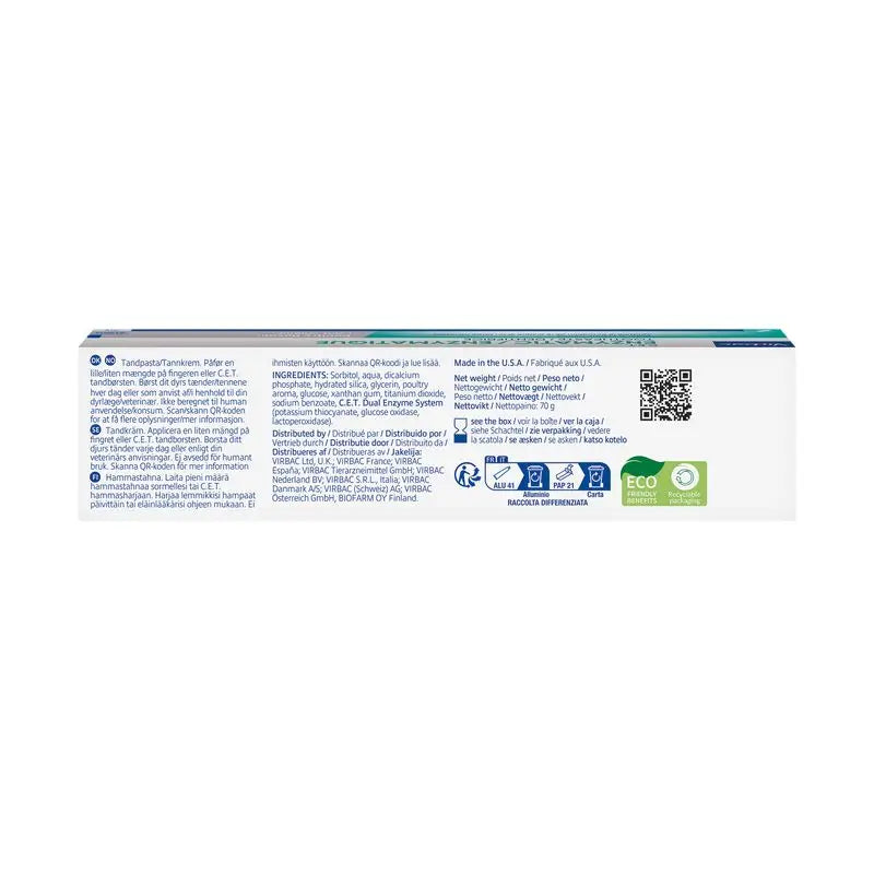 Virbac Cet Enzymatische Zahnpasta 70 gr für Haustiere