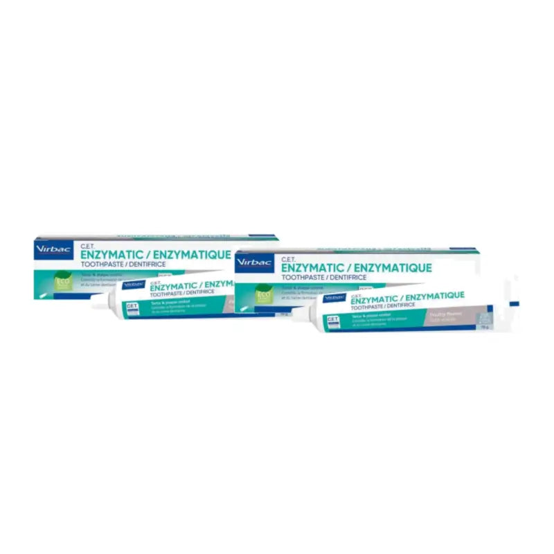 Virbac Cet Enzymhaltige Zahnpasta, 2er-Pack à 70 g, für Haustiere