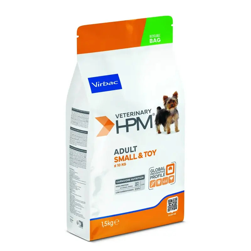 Virbac Hpm Adult Dog Small & Toy 1,5kg, Hundefutter für Hunde